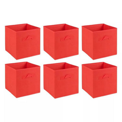 Urbn-Living Red - Medium Collapsible Cube Storage Boxes - 27X21.5X24.5Cm - image 1