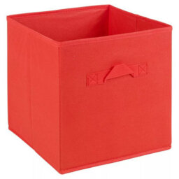 Urbn-Living Red - Medium Collapsible Cube Storage Boxes - 27X21.5X24.5Cm - thumbnail 4