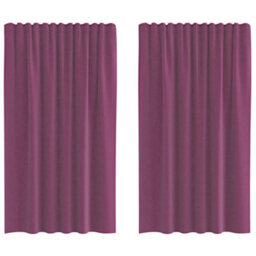 Berkfield Durable Voile Curtains With Rod Pockets 2 Pcs Purple