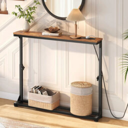 Adjustable Height Console Table 63.5-83.5Cm Behind Sofa Entryway - thumbnail 3