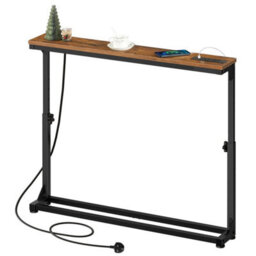 Adjustable Height Console Table 63.5-83.5Cm Behind Sofa Entryway - thumbnail 1