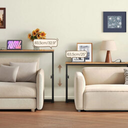 Adjustable Height Console Table 63.5-83.5Cm Behind Sofa Entryway - thumbnail 5