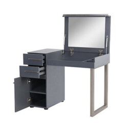 Furniture in Fashion Carter High Gloss Dressing Table With Mirror In Grey - thumbnail 6