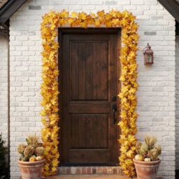 Garden Greatness 8Ft Autumn Leaf Yellow Door Garland - thumbnail 1