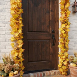 Garden Greatness 8Ft Autumn Leaf Yellow Door Garland - thumbnail 2