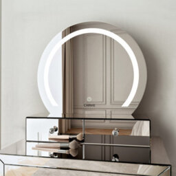 CARME Home Kendall X Laguna Silver Led Mirror Dressing Table - thumbnail 4