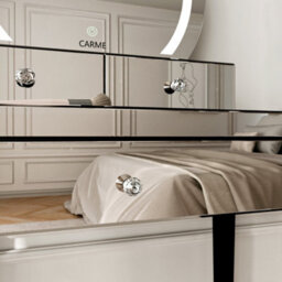 CARME Home Kendall X Laguna Silver Led Mirror Dressing Table - thumbnail 6