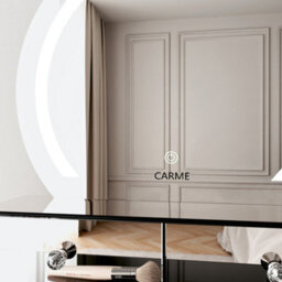 CARME Home Kendall X Laguna Silver Led Mirror Dressing Table - thumbnail 5