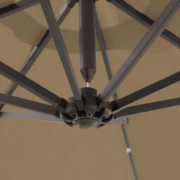 Sundaze 3M Taupe Cantilever Banana Parasol Umbrella Hanging Patio With Led Lights, Base Weights - thumbnail 5