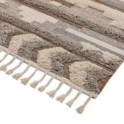 Beige Handmade Kilim Luxurious Modern Wool Geometric Graphics Rug Easy To Clean Living Room And Bedroom-200Cm X 290Cm - thumbnail 4
