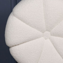 Callisto Cloud White Boucle Petal Stool - thumbnail 2