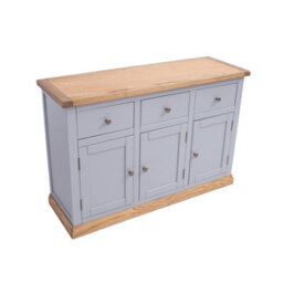 Cabinet Bits Biccari Grey 3 Drawer 3 Door Sideboard Brass Knob - thumbnail 3