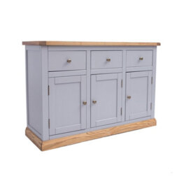 Cabinet Bits Biccari Grey 3 Drawer 3 Door Sideboard Brass Knob