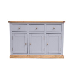 Cabinet Bits Biccari Grey 3 Drawer 3 Door Sideboard Brass Knob - thumbnail 2