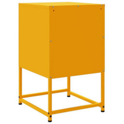 Berkfield Bedside Cabinets 2 Pcs Mustard Yellow 36X39X60.5 Cm Steel - thumbnail 8
