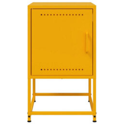 Berkfield Bedside Cabinets 2 Pcs Mustard Yellow 36X39X60.5 Cm Steel - thumbnail 5