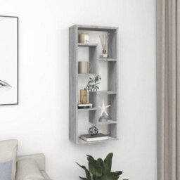 Vidaxl Wall Shelf Grey Sonoma 36X16X90 Cm Engineered Wood - thumbnail 1