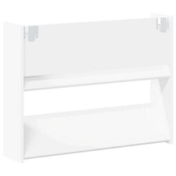 Berkfield Modern Wall Shoe Cabinet 2 Pcs White 80X18X60 Cm Engineered Wood - thumbnail 7