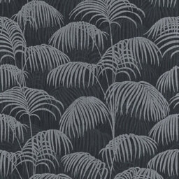 As Creation Bricoflor Non-Woven Wallpaper, Jungle & Tropical, Leaf & Palm, Chinoiserie In Grey, Black, Anthracite - 10,05 X 0,53 M - thumbnail 5