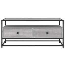 Walplus Tv Cabinet Grey Sonoma 100X35X45 Cm Engineered Wood - thumbnail 6
