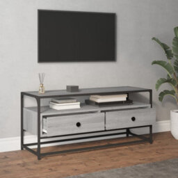 Walplus Tv Cabinet Grey Sonoma 100X35X45 Cm Engineered Wood - thumbnail 3