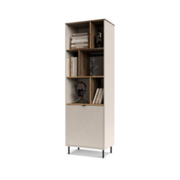 Heze Furniture Evo Open Bookcase With Modern Textured Door - thumbnail 1