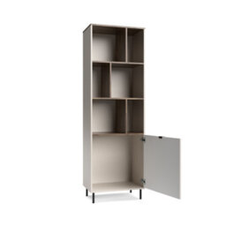 Heze Furniture Evo Open Bookcase With Modern Textured Door - thumbnail 5