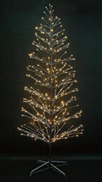 Shatchi 7Ft Prelit Led Snow Twig Christmas Tree Warm White Leds - thumbnail 1