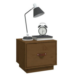 Berkfield Bedside Cabinet Honey Brown 40X34X35 Cm Solid Wood Pine - thumbnail 4