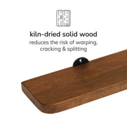 MH London Dale Solid Wood Set Of 4 Wall Mounted Floating Shelves - thumbnail 5