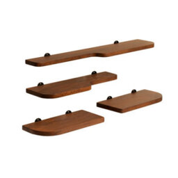 MH London Dale Solid Wood Set Of 4 Wall Mounted Floating Shelves - thumbnail 2