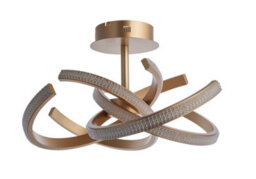 Anson Lighting Lanka 4Lt Ceiling Light In  Satin Gold Paint & Clear Acrylic - thumbnail 3