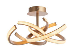Anson Lighting Lanka 4Lt Ceiling Light In  Satin Gold Paint & Clear Acrylic - thumbnail 2
