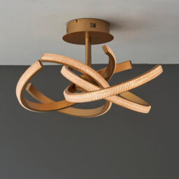 Anson Lighting Lanka 4Lt Ceiling Light In  Satin Gold Paint & Clear Acrylic - thumbnail 7