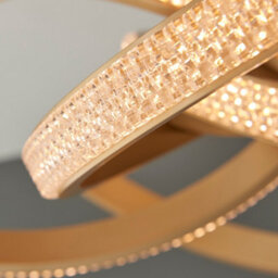 Anson Lighting Lanka 4Lt Ceiling Light In  Satin Gold Paint & Clear Acrylic - thumbnail 5