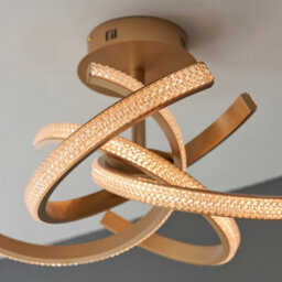 Anson Lighting Lanka 4Lt Ceiling Light In  Satin Gold Paint & Clear Acrylic - thumbnail 4