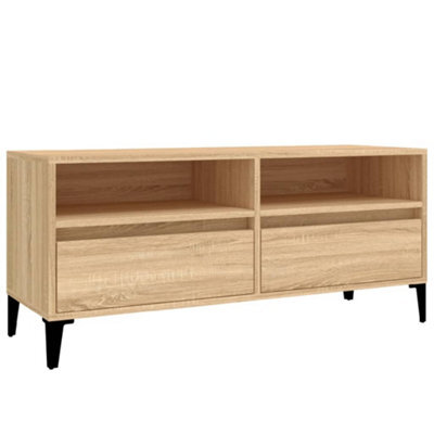 Berkfield Classic Tv Cabinet Sonoma Oak 100X34.5X44.5 Cm Engineered Wood - image 1