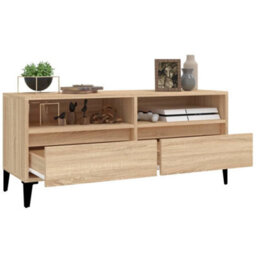 Berkfield Classic Tv Cabinet Sonoma Oak 100X34.5X44.5 Cm Engineered Wood - thumbnail 5