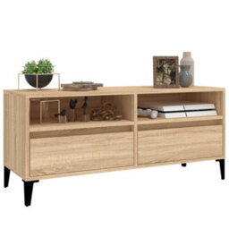 Berkfield Classic Tv Cabinet Sonoma Oak 100X34.5X44.5 Cm Engineered Wood - thumbnail 4