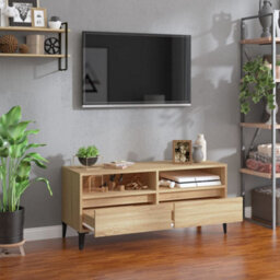 Berkfield Classic Tv Cabinet Sonoma Oak 100X34.5X44.5 Cm Engineered Wood - thumbnail 3