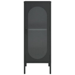 Berkfield Sideboard Black 40X35X105 Cm Glass And Steel - thumbnail 6
