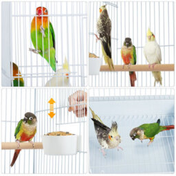 Yaheetech White Play Top Metal Bird Cage W/ Detachable Rolling Stand - thumbnail 7