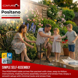 Centurion Supports Positano Black Garden And Patio Cast Aluminium Bistro Table - thumbnail 8