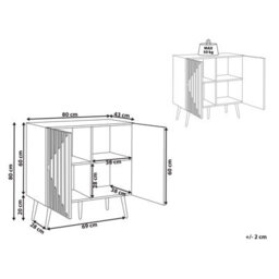 Beliani  Cabinet Dalcross Brown/ Black - thumbnail 3