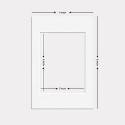 Ak Frames 6X4 White Picture Mounts To Fit 4X3 Aperture Size - Mount Board Only (No Frame Included) - thumbnail 3