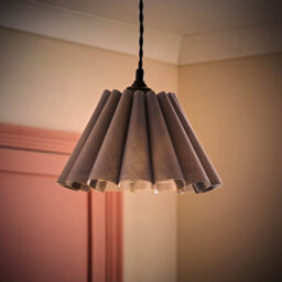 Valuelights Lauren Grey Fabric Pleated Scallop Edge Tapered Ceiling Floor Table Lamp Shade (D)25Cm - thumbnail 5