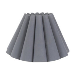 Valuelights Lauren Grey Fabric Pleated Scallop Edge Tapered Ceiling Floor Table Lamp Shade (D)25Cm - thumbnail 3