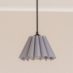 Valuelights Lauren Grey Fabric Pleated Scallop Edge Tapered Ceiling Floor Table Lamp Shade (D)25Cm