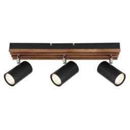 Luminosa Lighting Luminosa Kayden Ceiling Spotlight Bar Matt Black 3X Gu10 - thumbnail 3