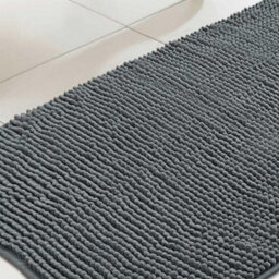 Country Club Chenille Loop Bath Mat Non Slip Absorbent Charcoal 46X76Cm - thumbnail 3